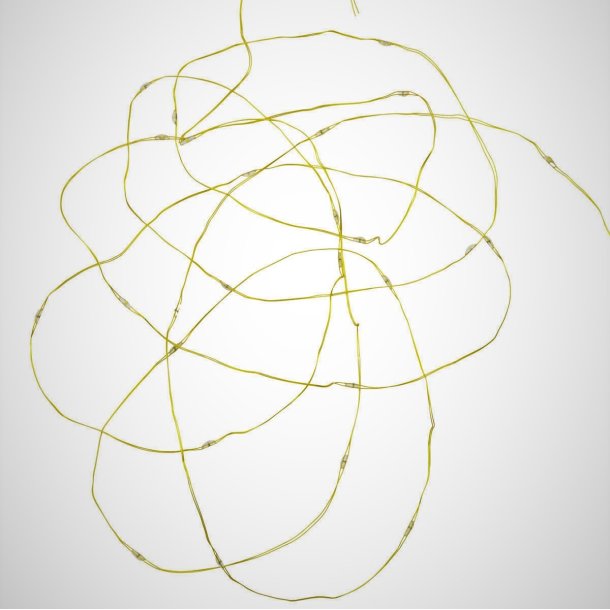 Lyskde i messing, 10 meter lang