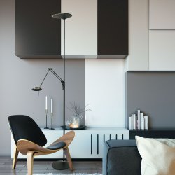 Amora - Dobbelt gulvlampe i tre forskellige finish