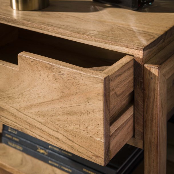 Algete - Sengebord i massiv akacietr, vghngt