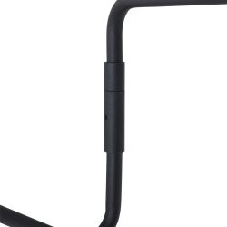 Hobson - vglampe i sort metal og sort stof