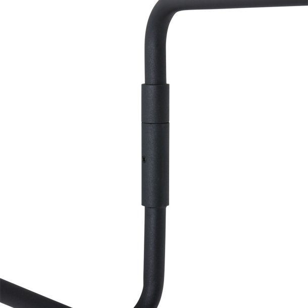 Hobson - vglampe i sort metal og sort stof