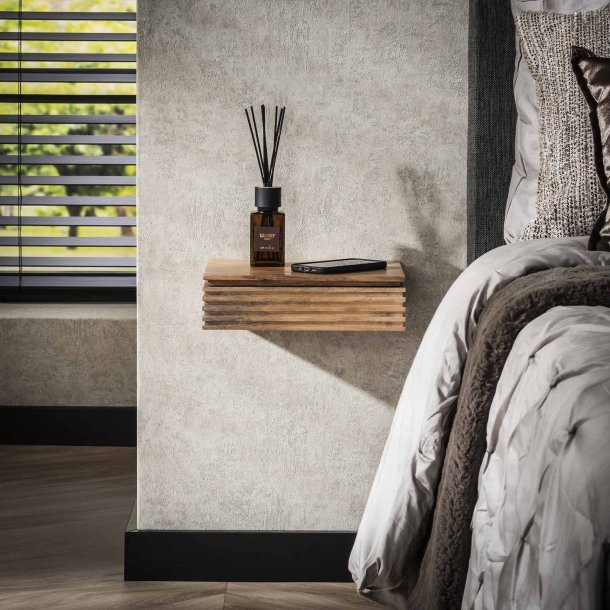 Hacho - 2 Sengeborde i massiv akacietr, bredde 30 cm.