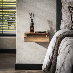 Hacho - 2 Sengeborde i massiv akacietr, bredde 30 cm.