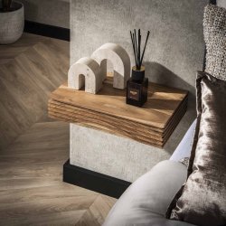 Hacho - 2 Sengeborde i massiv akacietr, bredde 40 cm.