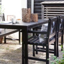 Croix - Havestol i mat sort mahogni