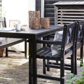 Croix - Havestol i mat sort mahogni