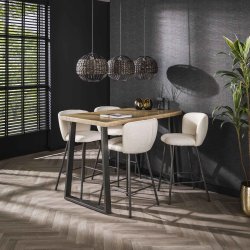 Teton- Barbord i antik patineret hvidt mangotr