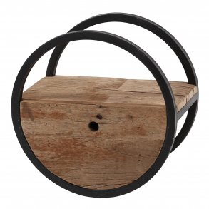 Rustico - Rund væghylde i genbrugstræ, ø 40 cm