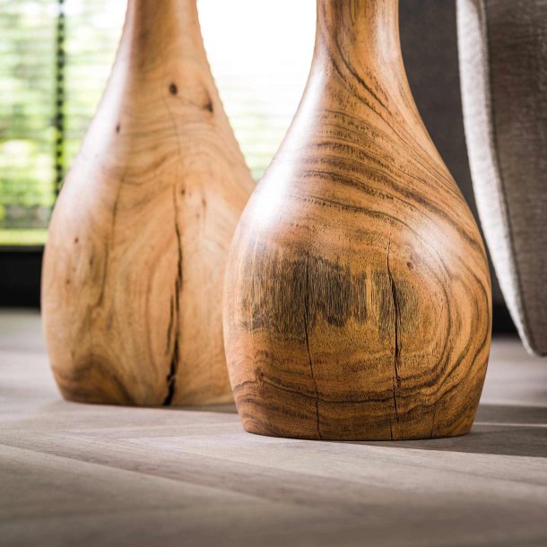 Wallet - Sofabordsst i massiv akacietr, drbeformet fod