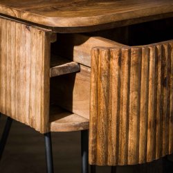 Zanzibar - Sengebord i massiv mangotr med metalben