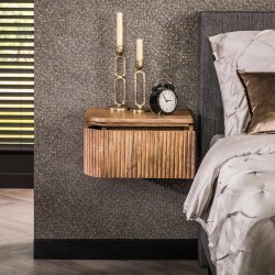 Hoxi - Sengeborde, vghngt i mango tr, 2 stk.