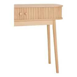 Isak � Konsolbord i ljust tr� med tv� d�rrar.