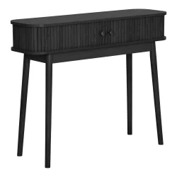 Isak � Konsolbord i svart tr� med tv� d�rrar.