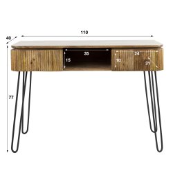 Zanzibar - Konsolbord med to skuffer i massiv mangotr