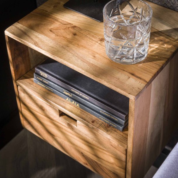 Lupo - Sengeborde i massiv akacietr, 2 stk.