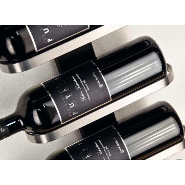 Vino - vinreol til ti flasker i slebet st�l og seks farver