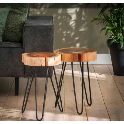 Bali - Sofabordsst i massiv akacietr