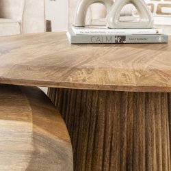 Misuto - Sofabordsst i massiv sandfarvet mangotr