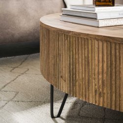 Selva - Sofabord i mangotr med metalben