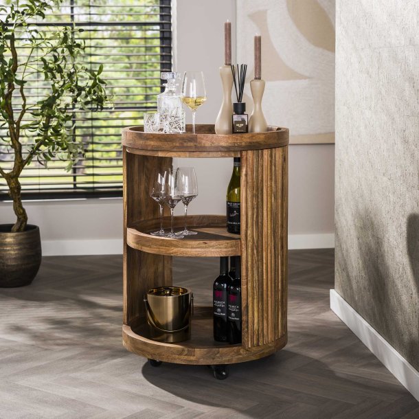 Selva - Barvogn i mangotr med tre hylder