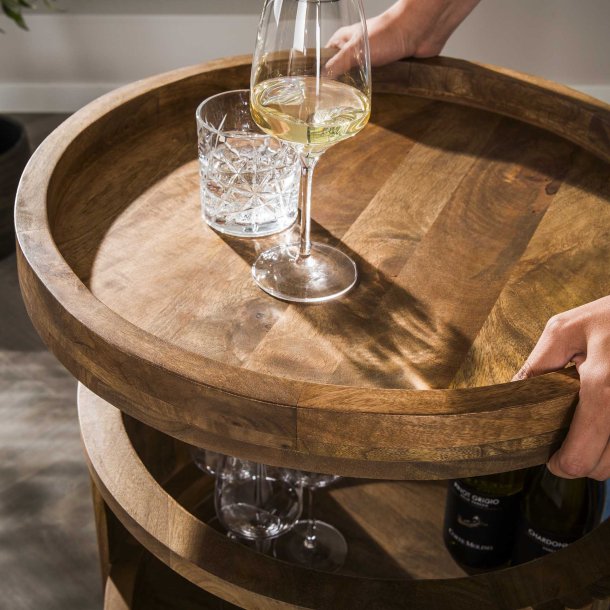 Selva - Barvogn i mangotr med tre hylder