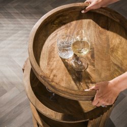 Selva - Barvogn i mangotr med tre hylder