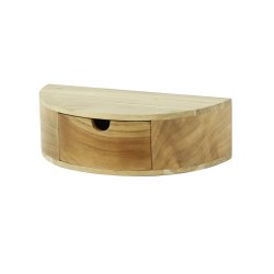 Bali - Sengebord i massiv akacietr med buet front