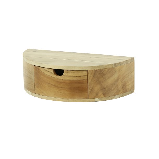 Bali - Sengebord i massiv akacietr med buet front