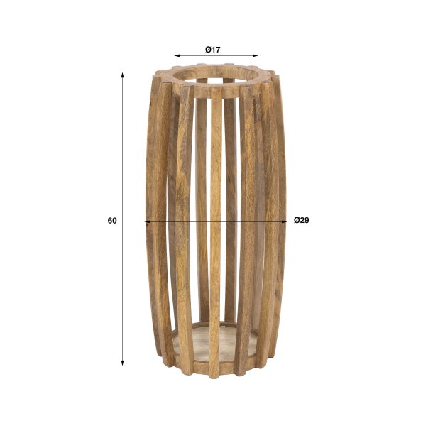 Shiva � Paraplyst�ll i massivt mangotr�, h�jd 60 cm.