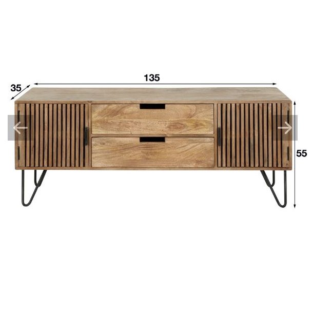  Zanzibar - TV-bord i massivt mangotr