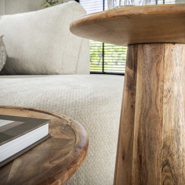 Clyde - Sofabordsst med to borde i massiv akacietr