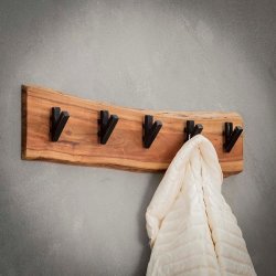 Acara5 - Knagerkke i massivt akacietr med fem knager