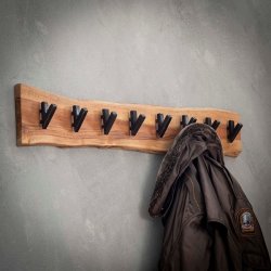 Acara8 - Knagerkke  i massivt akacietr med otte knager