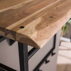 Acai88 - Hattehylde i massivt akacietr med knager