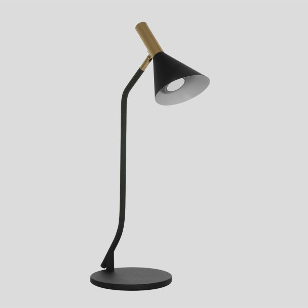 Bush- bordlampe i sort metal