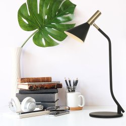 Bush- bordlampe i sort metal