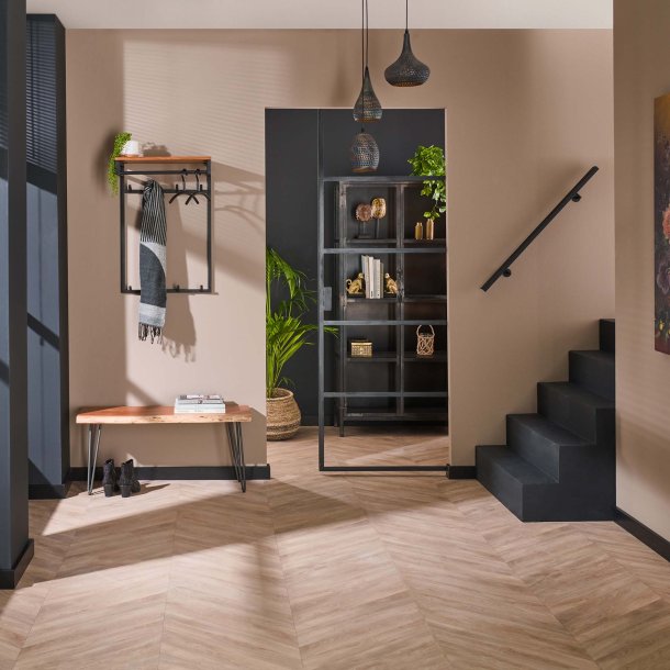 Acai99 - Hattehylde i massivt akacietr med otte knager