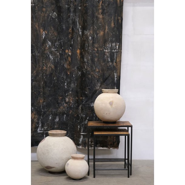 Tian - Indskudsbord i rustikt tr og metal