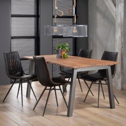 Spencer - Spisebord i massiv akacie tr med mlene 90 x 180 cm