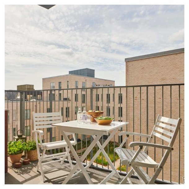 Dales - Spisebord i hvid mahogni, foldbar, 70 x 70 cm.