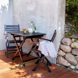 Dales - Spisebord i sort mahogni, foldbar