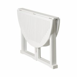 Expa - Spisebord med folde funktion, hvid mahogni, diameter 110 cm.