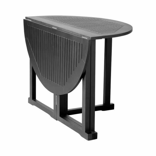 Expa - Spisebord med folde funktion, sort mahogni, diameter 110 cm.