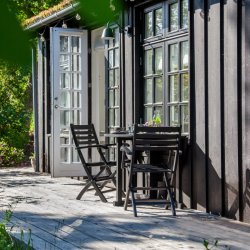 Expa - Spisebord med folde funktion, sort mahogni, diameter 110 cm.