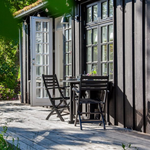 Expa - Spisebord med folde funktion, sort mahogni, diameter 110 cm.