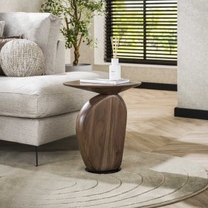 Girona - Sofabord i massiv mrkebrun akacietr, hjde 50 cm.