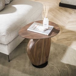 Girona - Sofabord i massiv mrkebrun akacietr, hjde 50 cm.