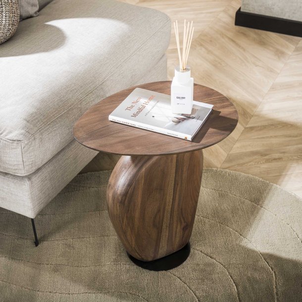 Girona - Sofabord i massiv mrkebrun akacietr, hjde 50 cm.