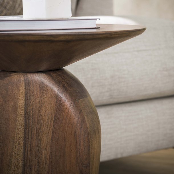 Girona - Sofabord i massiv mrkebrun akacietr, hjde 50 cm.