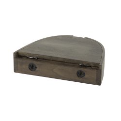 Cove- 2 sengeborde i brun massiv akacietr